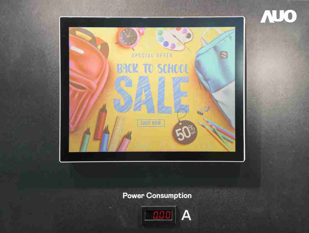 银河集团展示胆固醇液晶超低耗能户外全彩显示器，，，，ChLC（胆固醇液晶）以双稳态技术使静态显示零功耗，，，具省电、、、、高彩度、、、、环保的特性，，，，还整合软硬件系统解决方案，，可透过单一云端平台管理