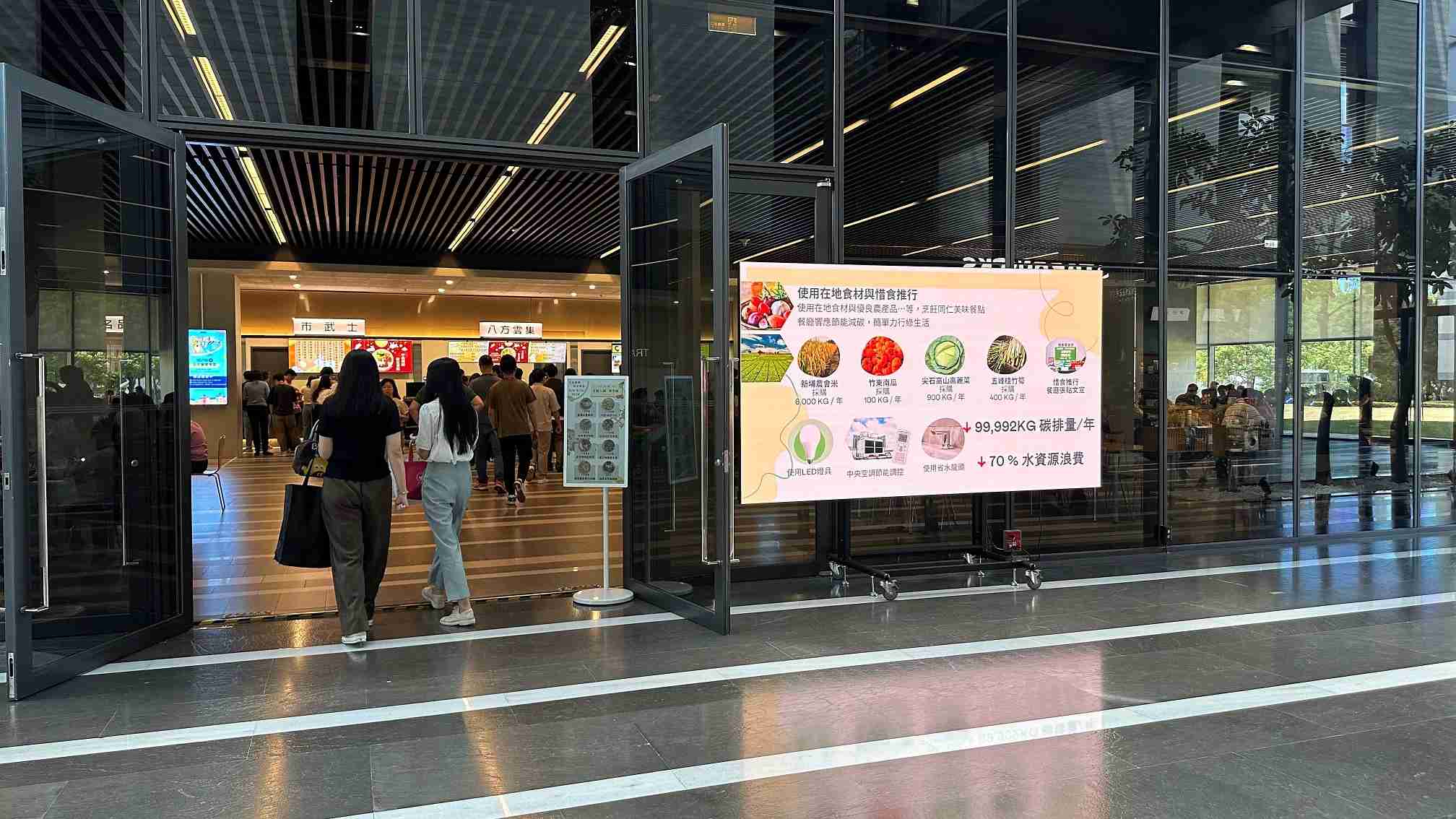  银河集团从日常办公环境出发，，，于总部大楼员工餐厅推广低碳饮食、、、发起减碳挑战等，，由内而外引导员工反思及改变个人日常行为，，，将公司转型成推动永续发展的重要场域